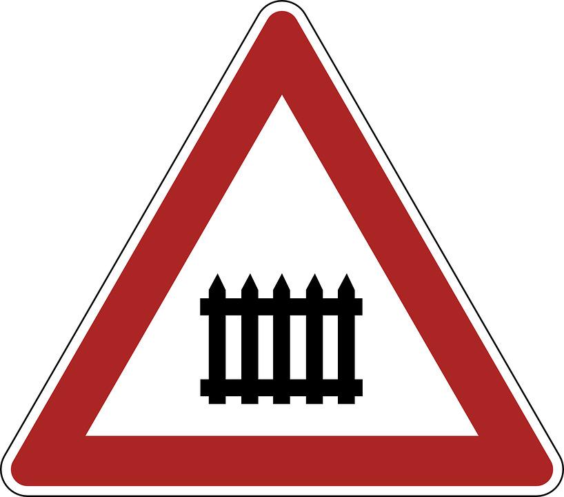 Danger Warning Railyway Crossing png transparent