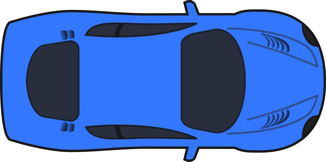 Dark Blue Racing Car (Top View) png transparent