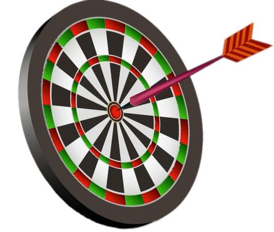 Dart In the Centre Of A Dartboard png transparent