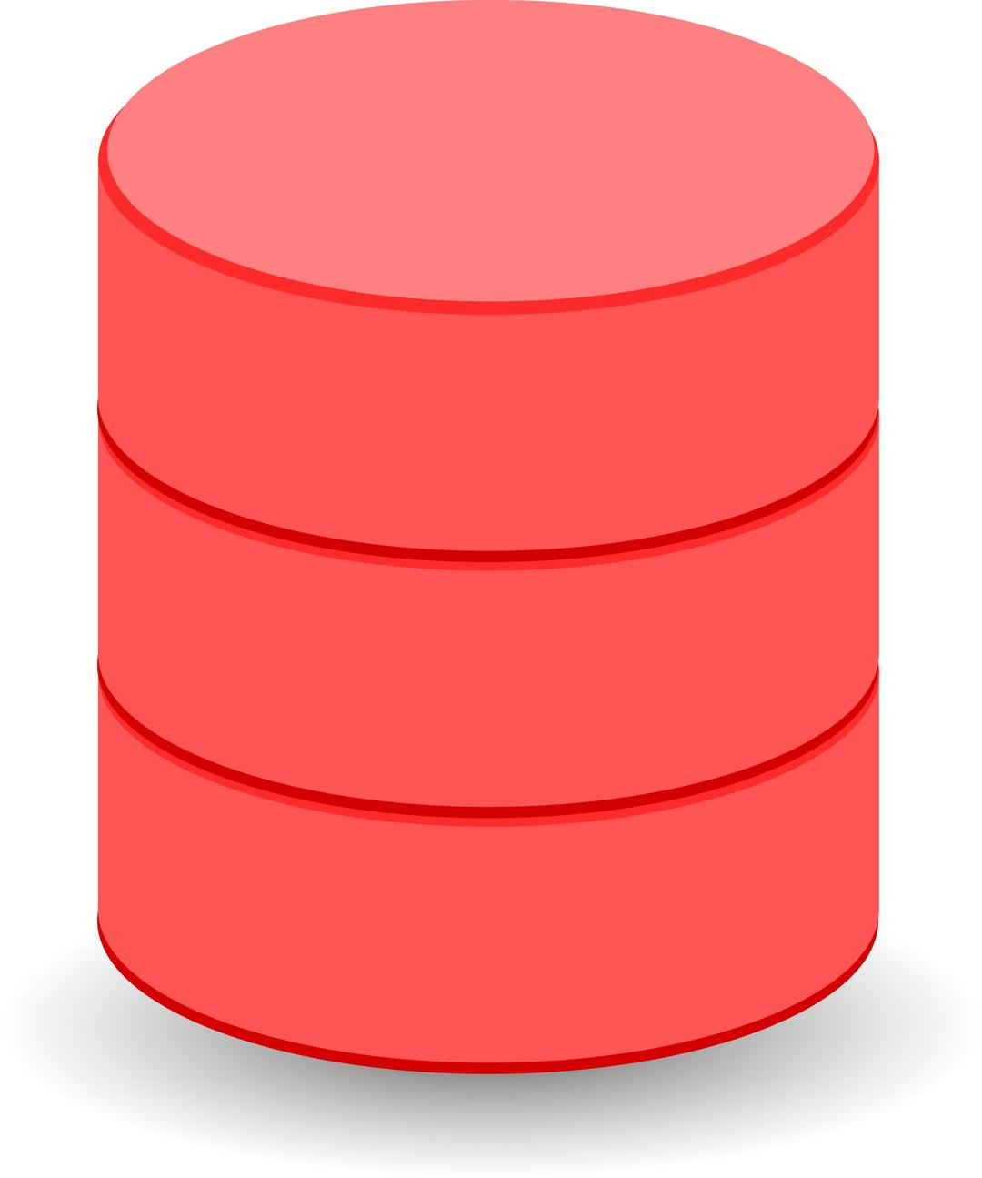 Database Cylinder Red png transparent