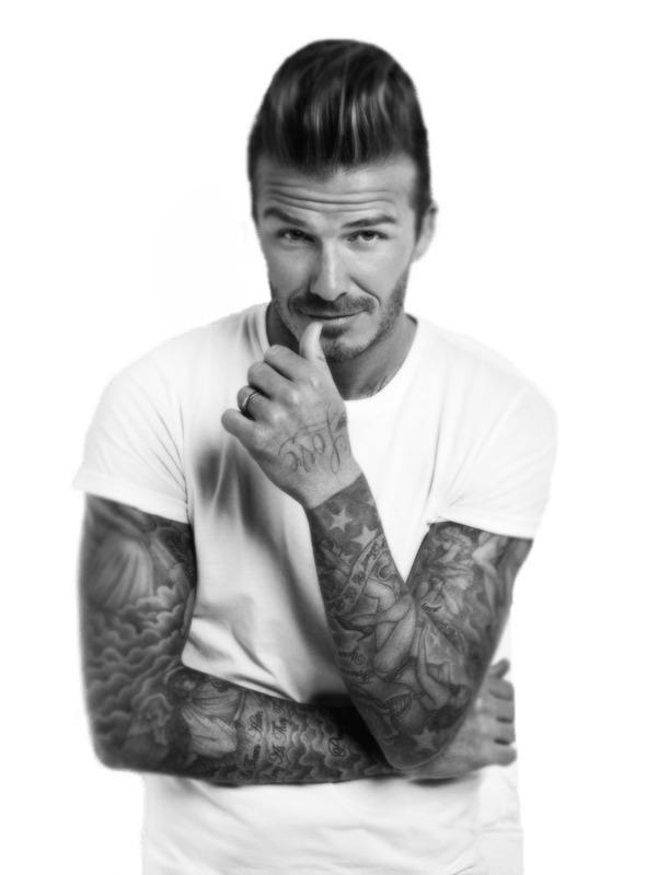 David Beckham Black and White Tattoos png transparent
