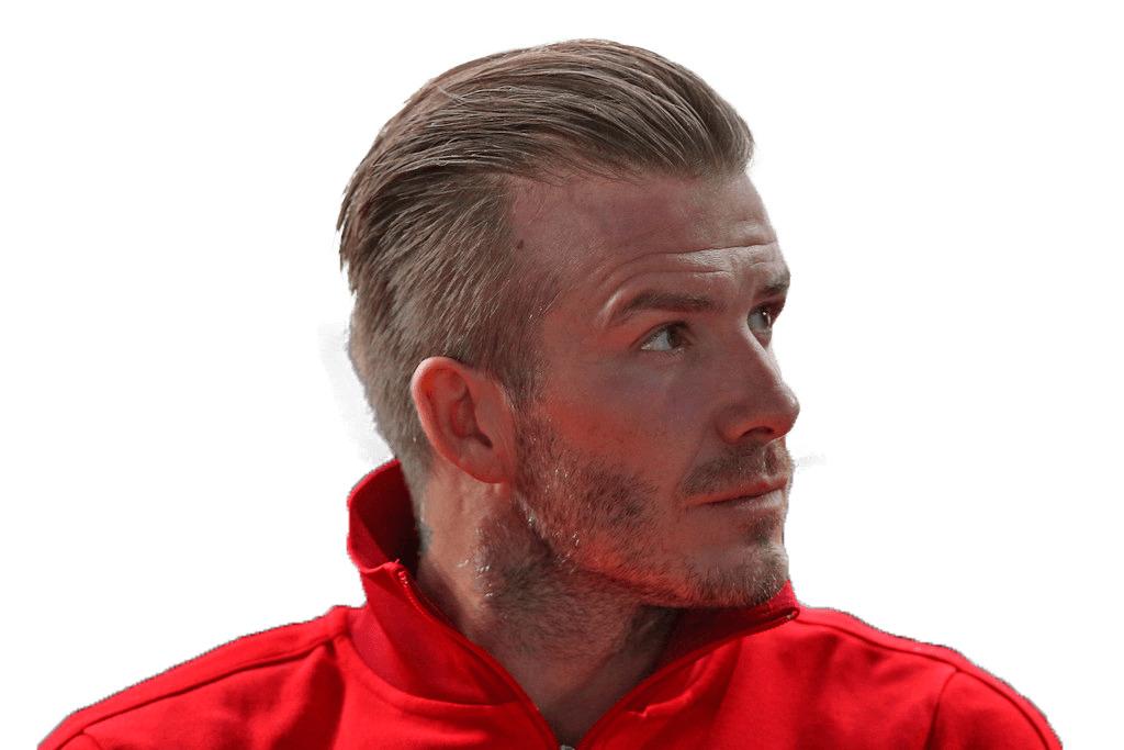 David Beckham Red Outfit Sideview png transparent