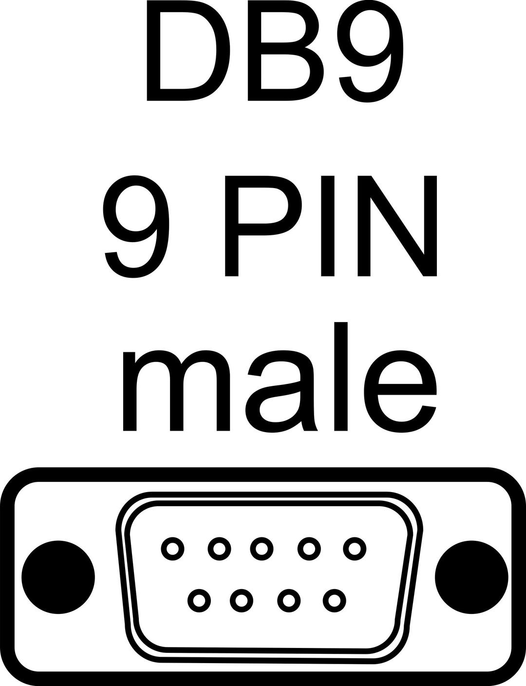 DB9-Male png transparent