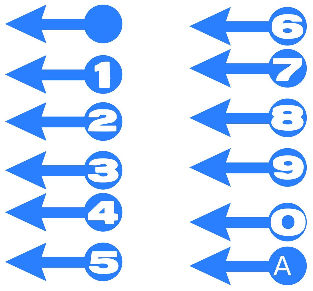 DBB // Numbered Steps Blue Arrow png transparent