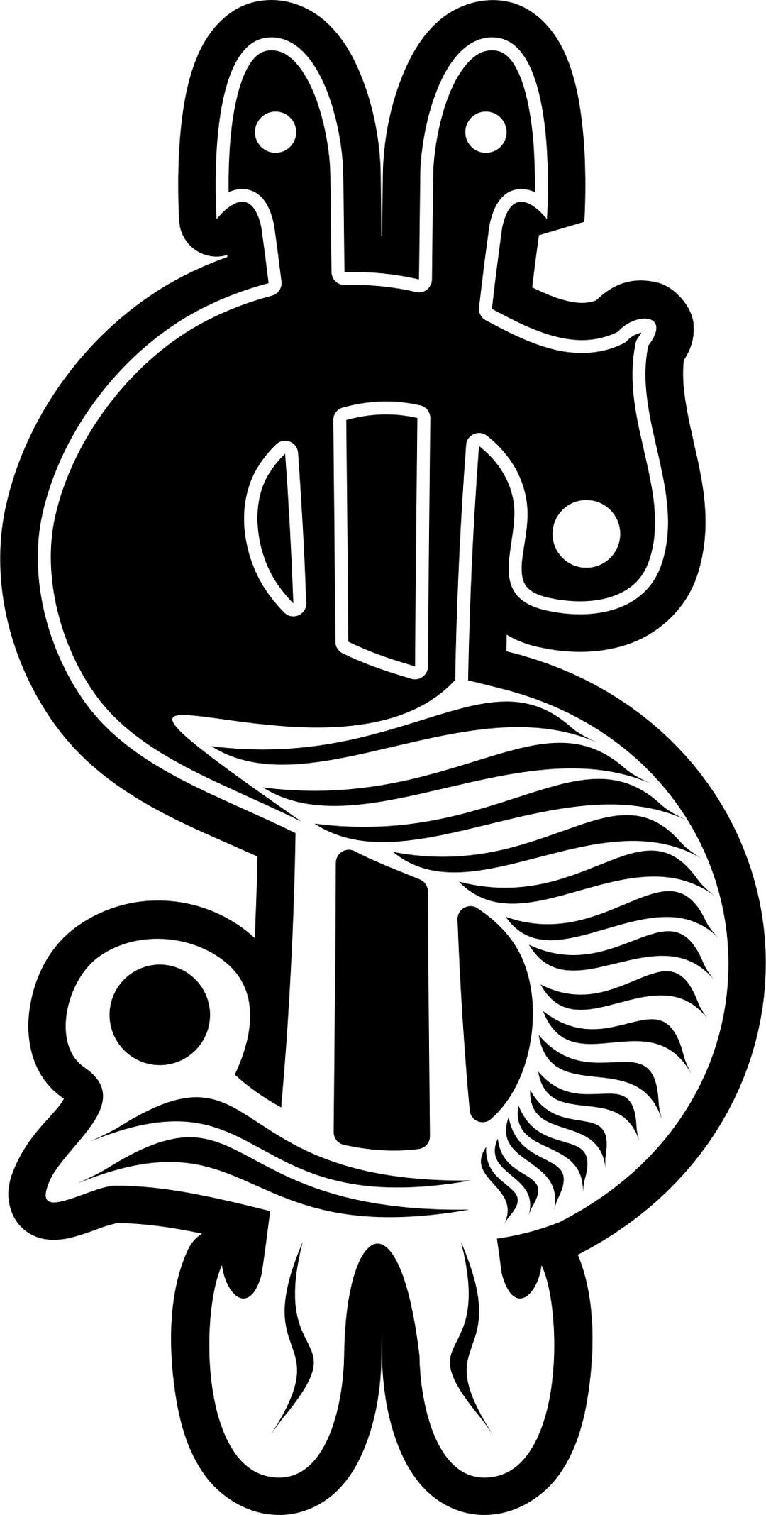 Decorated Black & White Dollar Sign  png transparent
