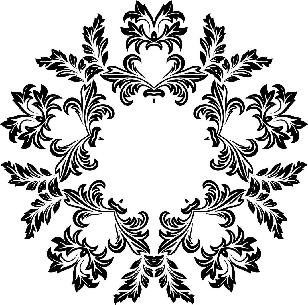 Decorative Ornamental Floral Flourish Design 6 png transparent