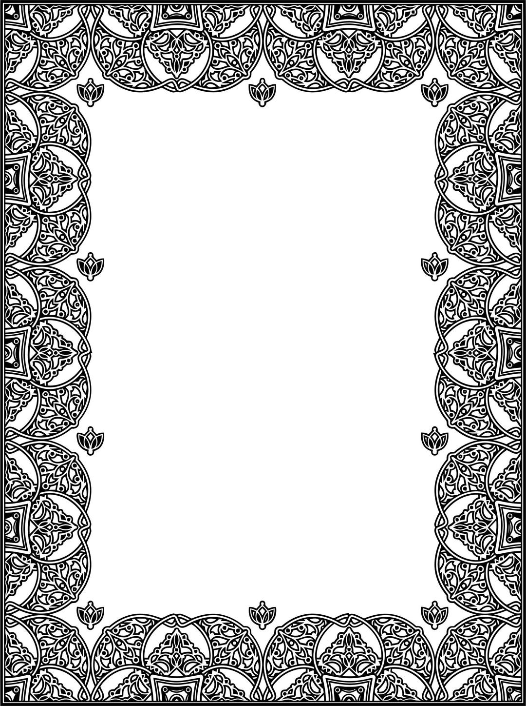 Decorative Ornamental Frame Border png transparent