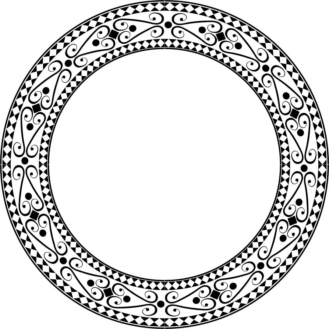Decorative Ornamental Round Frame Large png transparent
