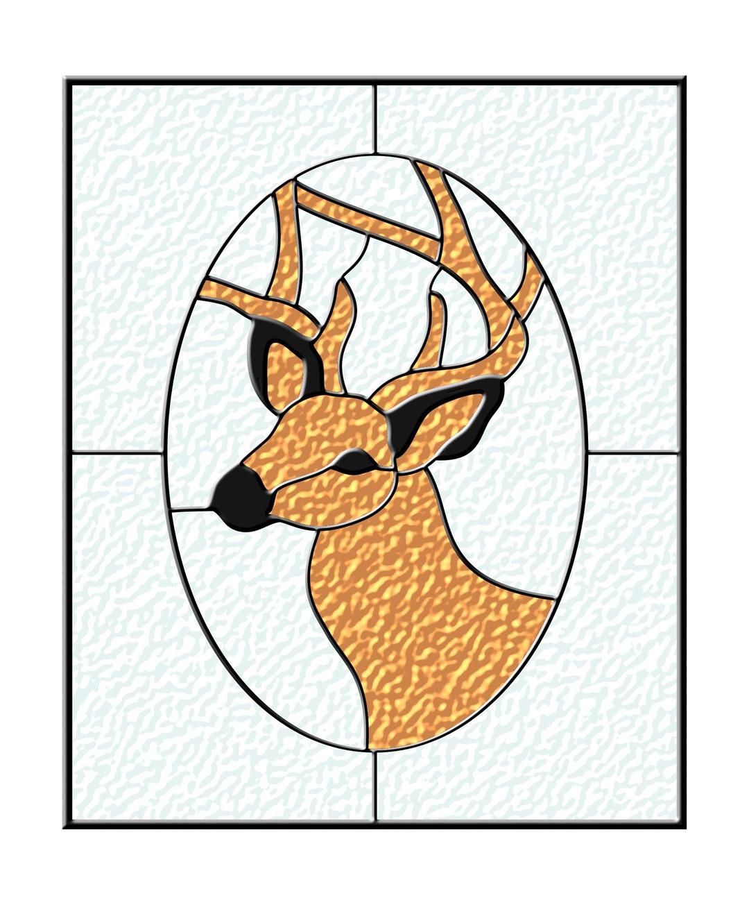Deer Stained Glass Filtered png transparent