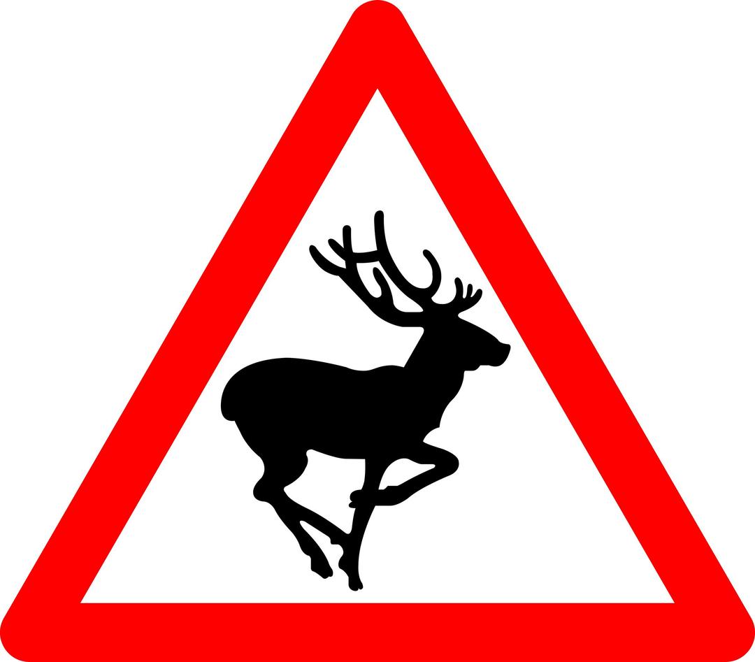 Deer Traffic Sign png transparent