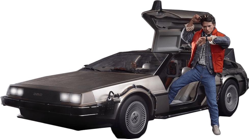 Delorean Marty Back To The Future png transparent