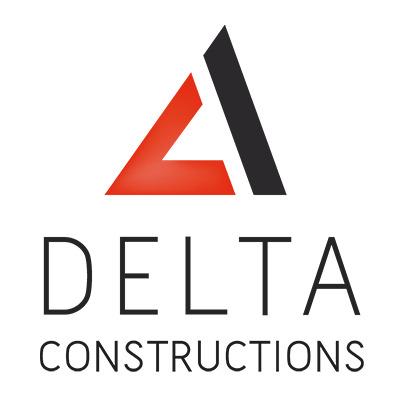 Delta Constructions Logo Black Text png transparent