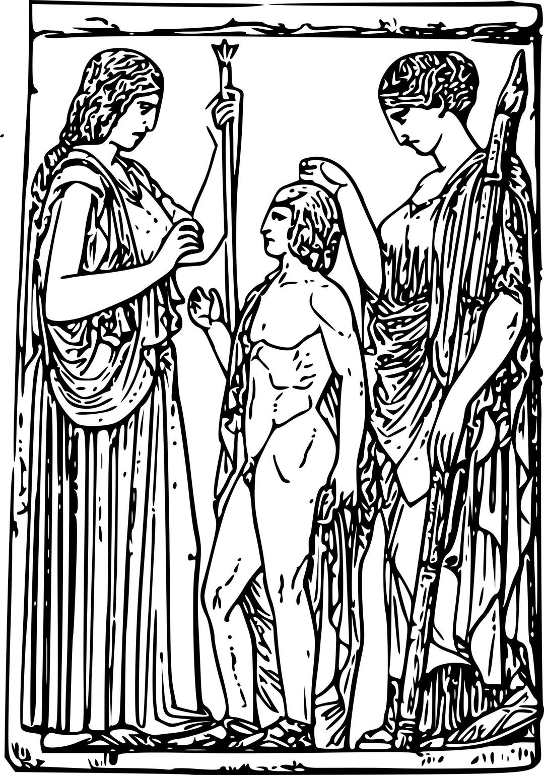 Demeter and Persephone png transparent