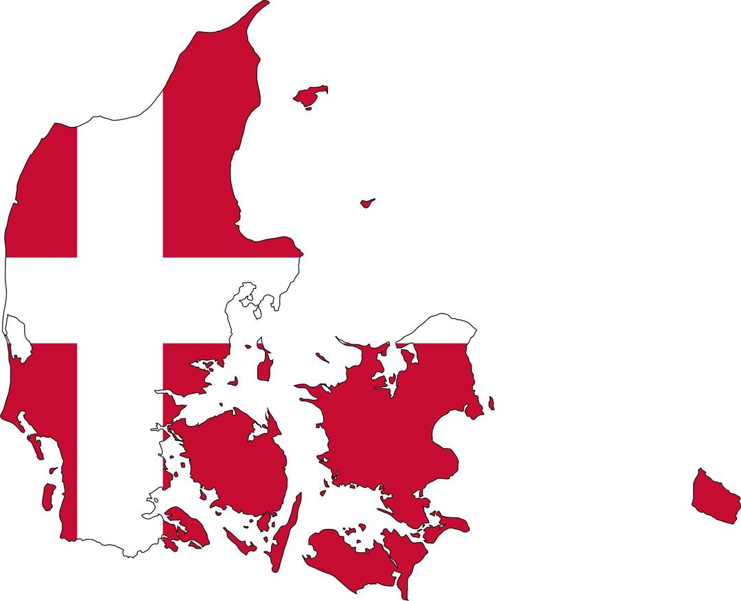 Denmark Map Flag With Stroke png transparent