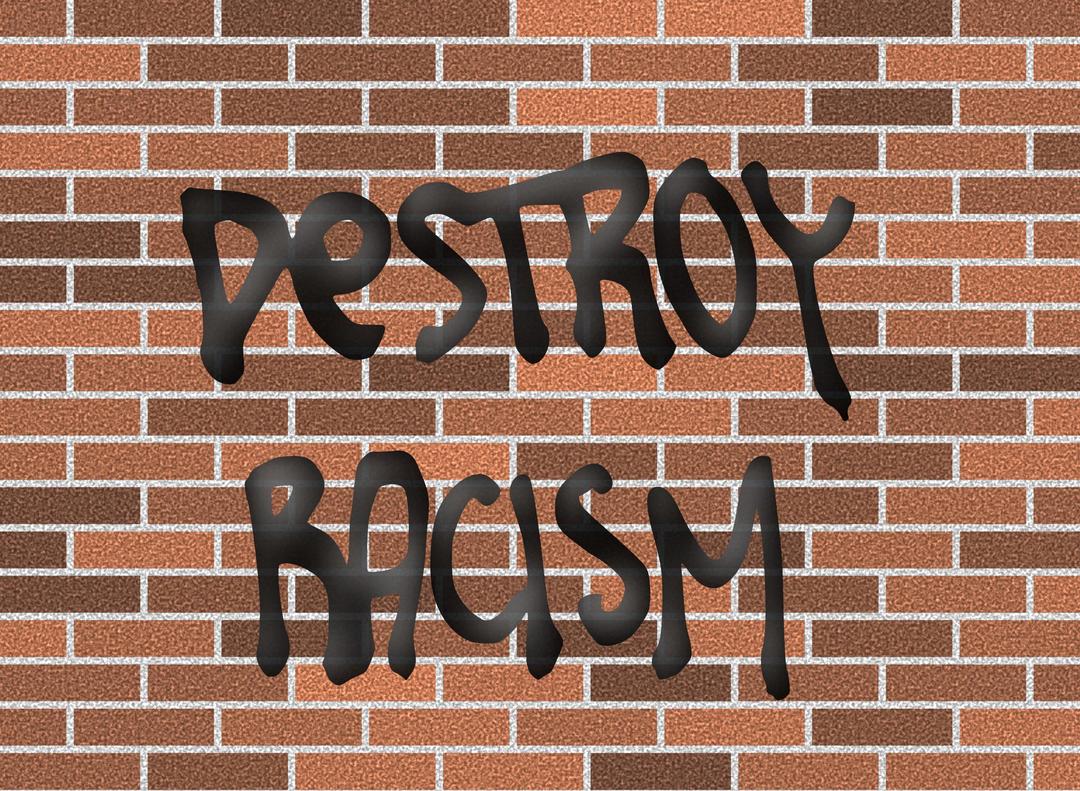 Destroy Racism Wall png transparent