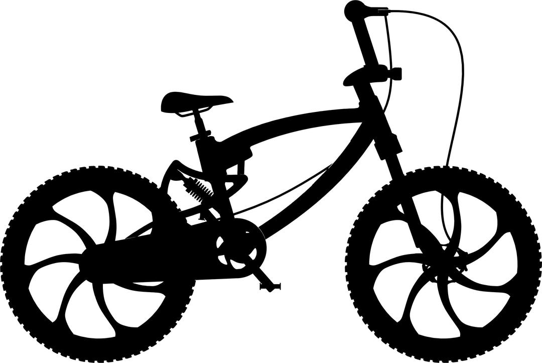 Detailed Bicycle Silhouette png transparent