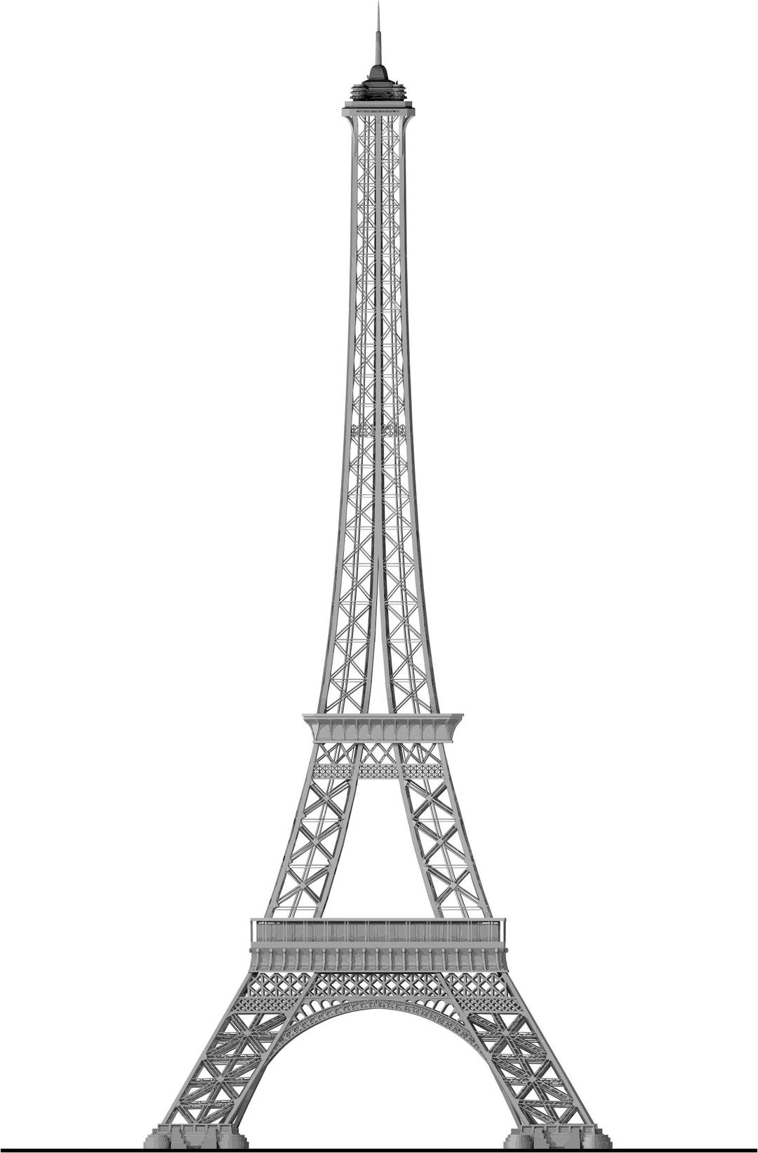 Detailed Eiffel Tower png transparent