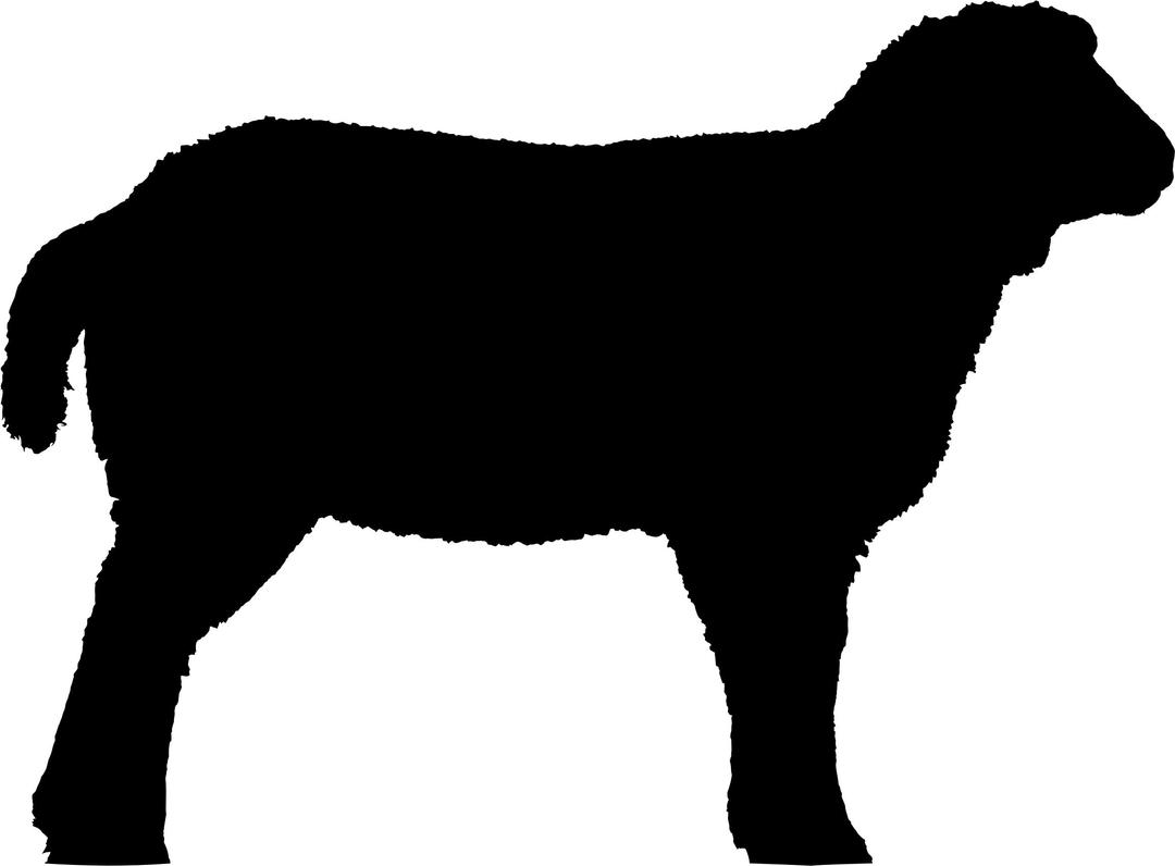 Detailed Sheep Silhouette png transparent