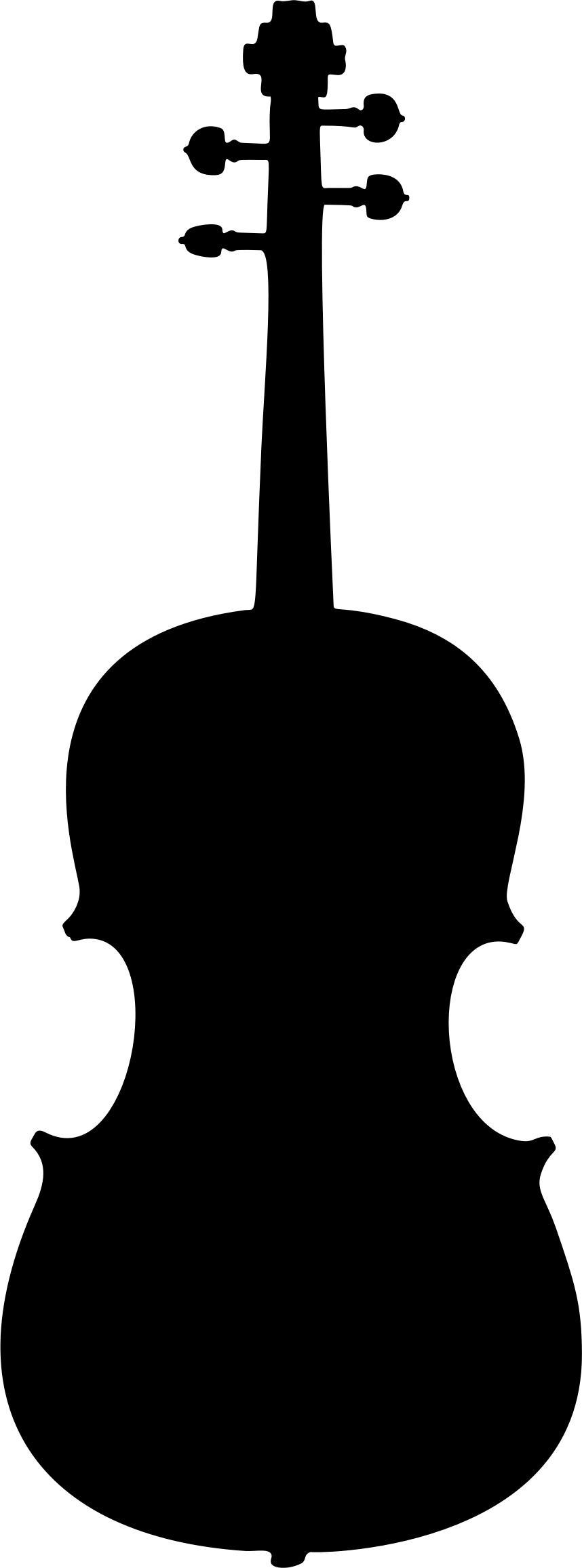 Detailed Violin Silhouette png transparent