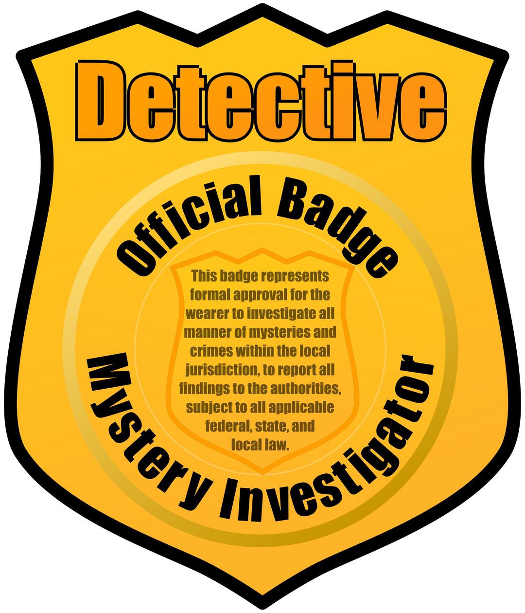 Detective Badge png transparent