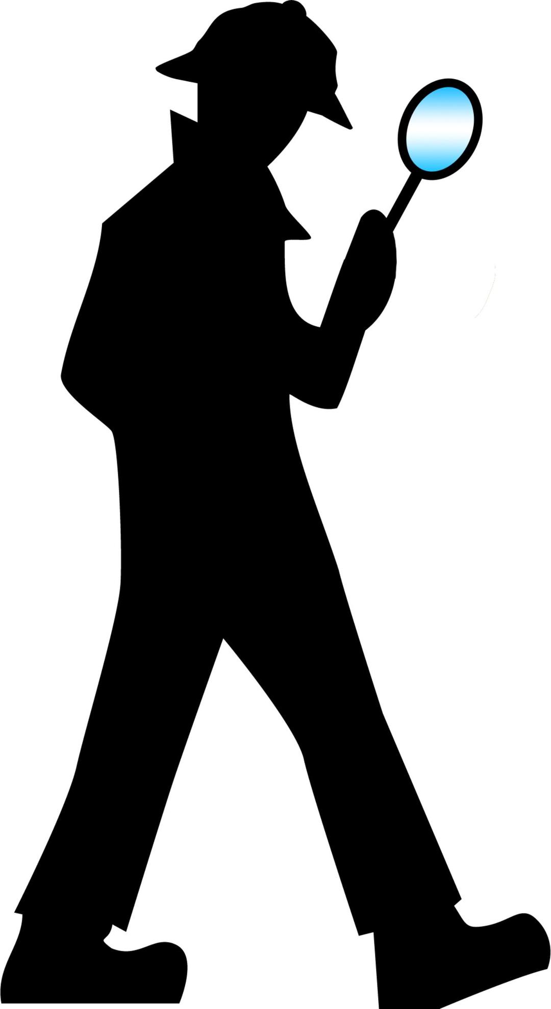 Detective with Magnifying Glass png transparent