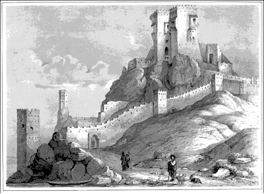 Devín Castle in 1809 png transparent