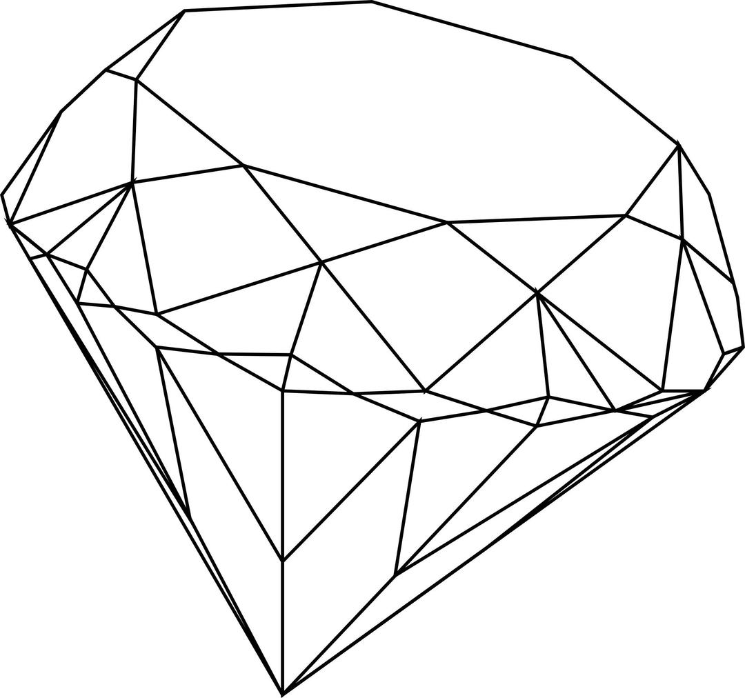 diamond - line illustration png transparent