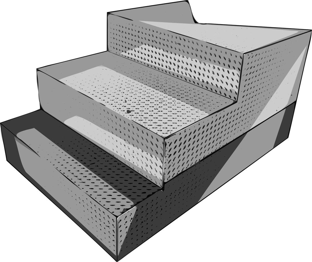 Diamond Pattern Steel Arena Steps png transparent