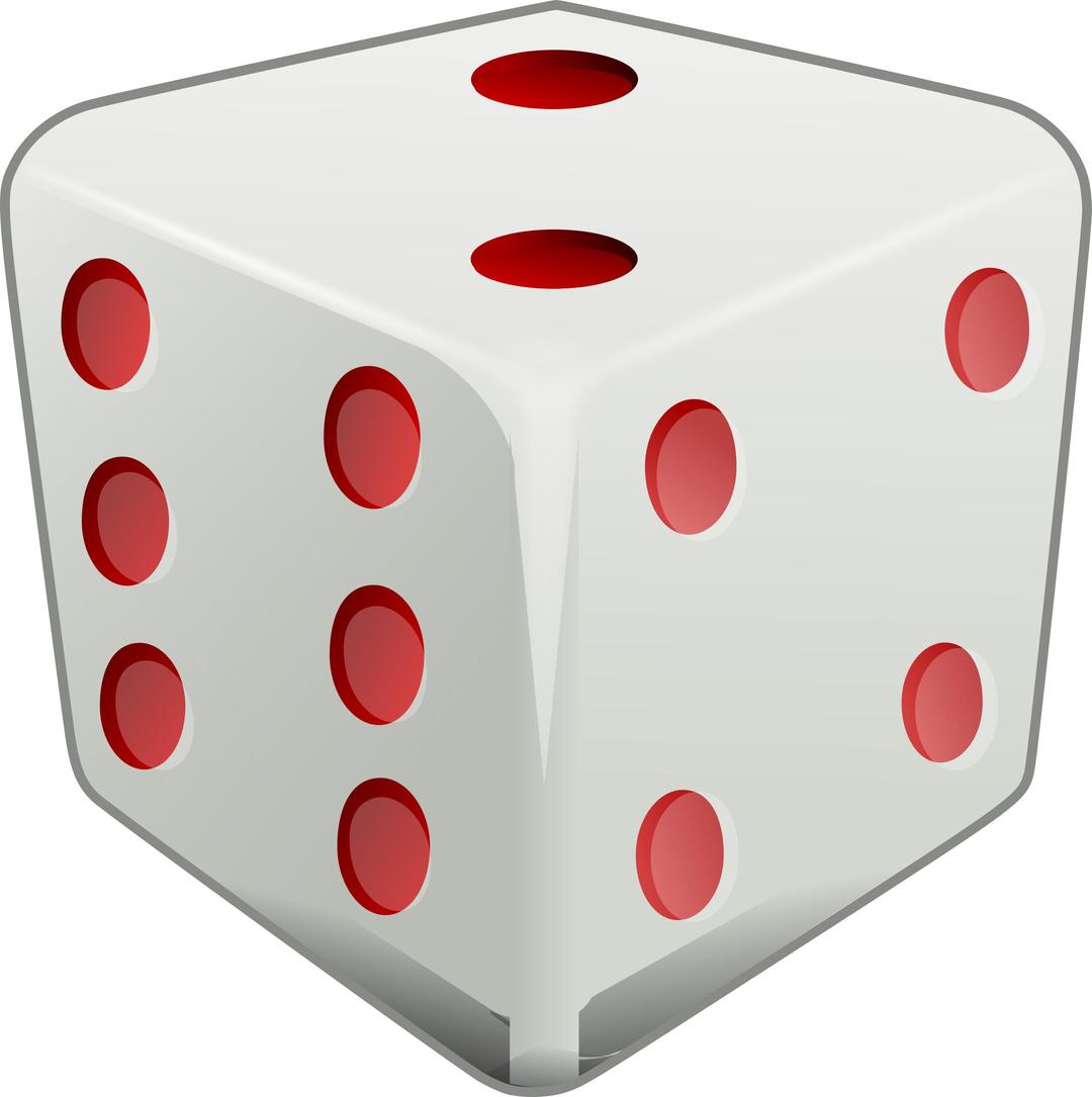 Dice with Two on top png transparent
