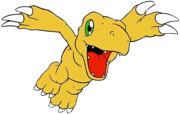Digimon Character Agumon Flying png transparent