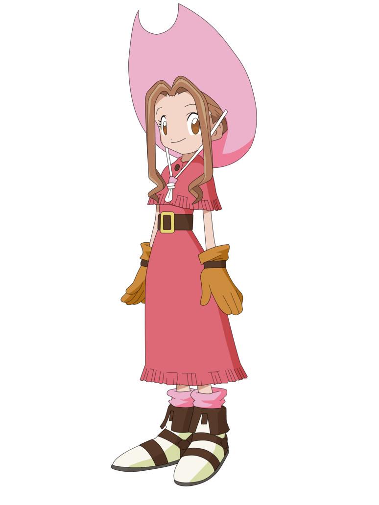 Digimon Character Mimi Tachikawa With Pink Hat png transparent
