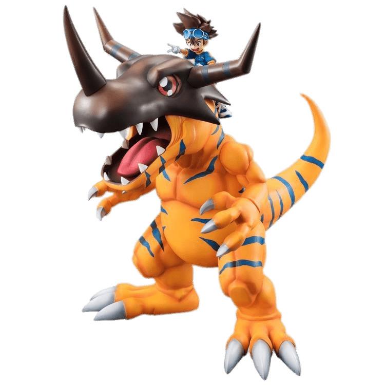 Digimon Characters Greymon and Taichi png transparent