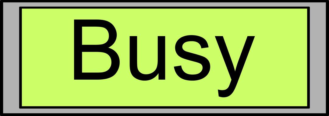 Digital Display with "Busy" text png transparent