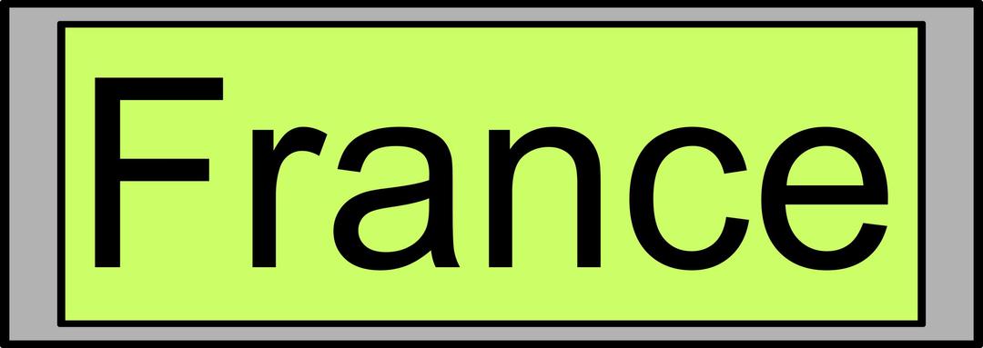 Digital Display with "France" text png transparent