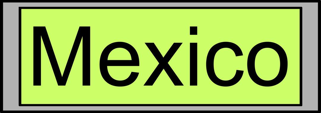 Digital Display with "Mexico" text png transparent