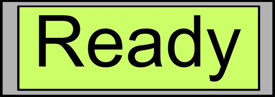 Digital Display with "Ready" text png transparent