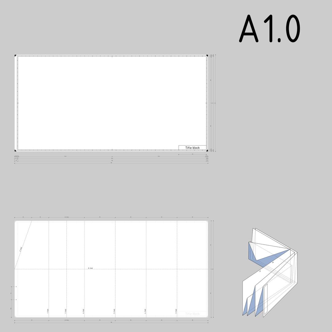 DIN A1.0 technical drawing format and folding png transparent
