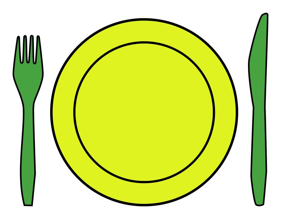 Dinner place setting png transparent