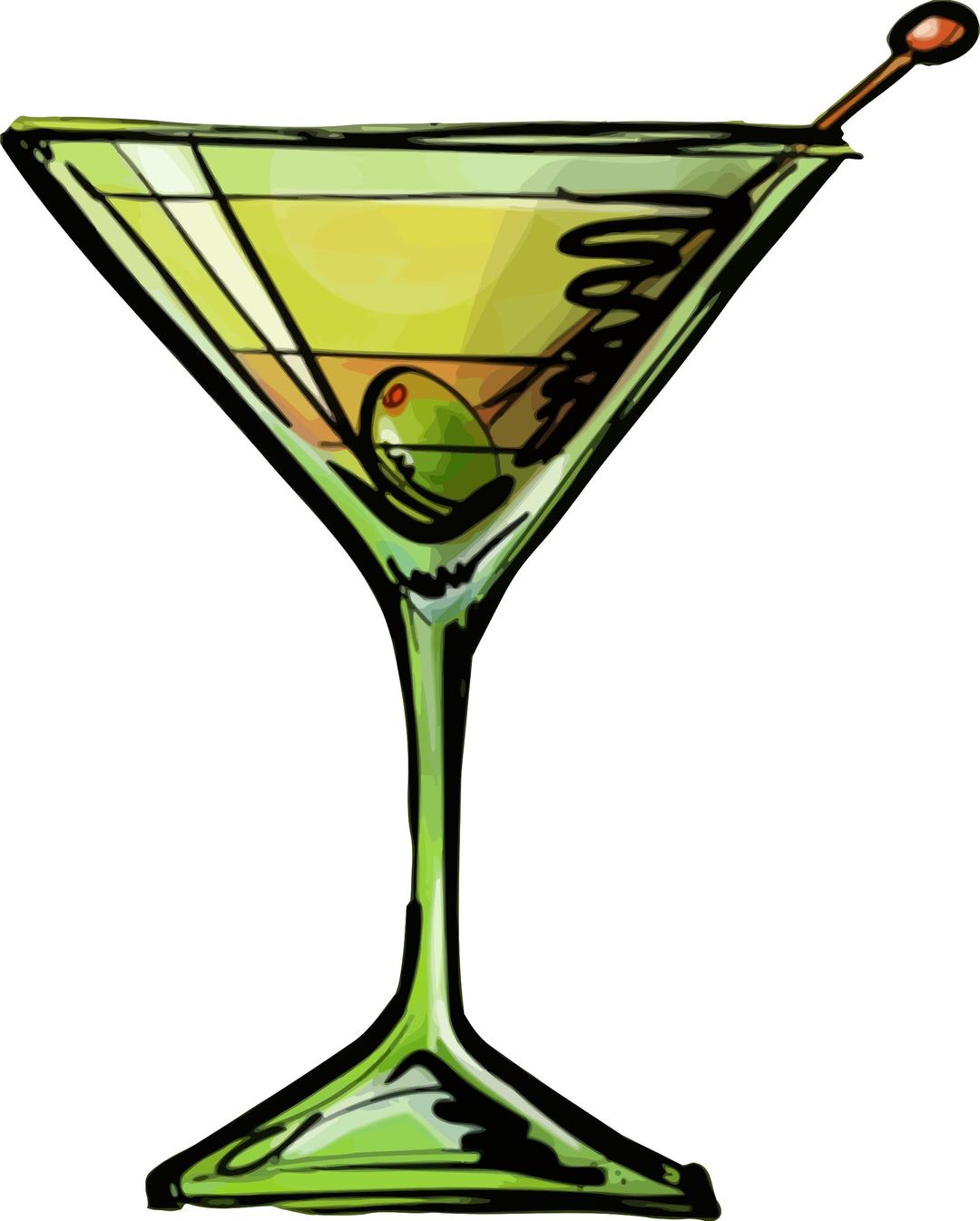 Dirty martini cocktail png transparent