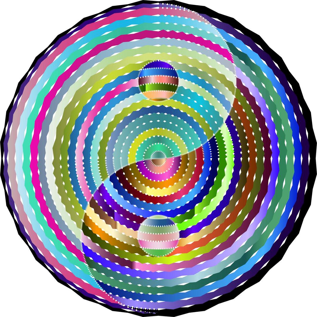 Disco Concentric Yin Yang png transparent
