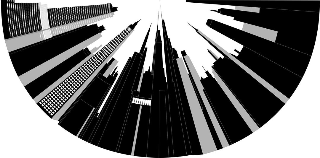 Distorted City Skyline 3 png transparent