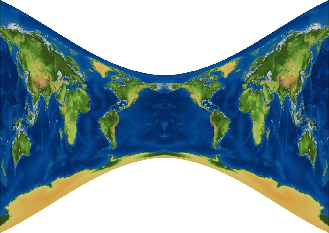Distorted Globe Projection png transparent