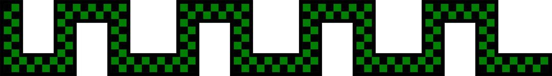 Divider - checked green snake shape png transparent