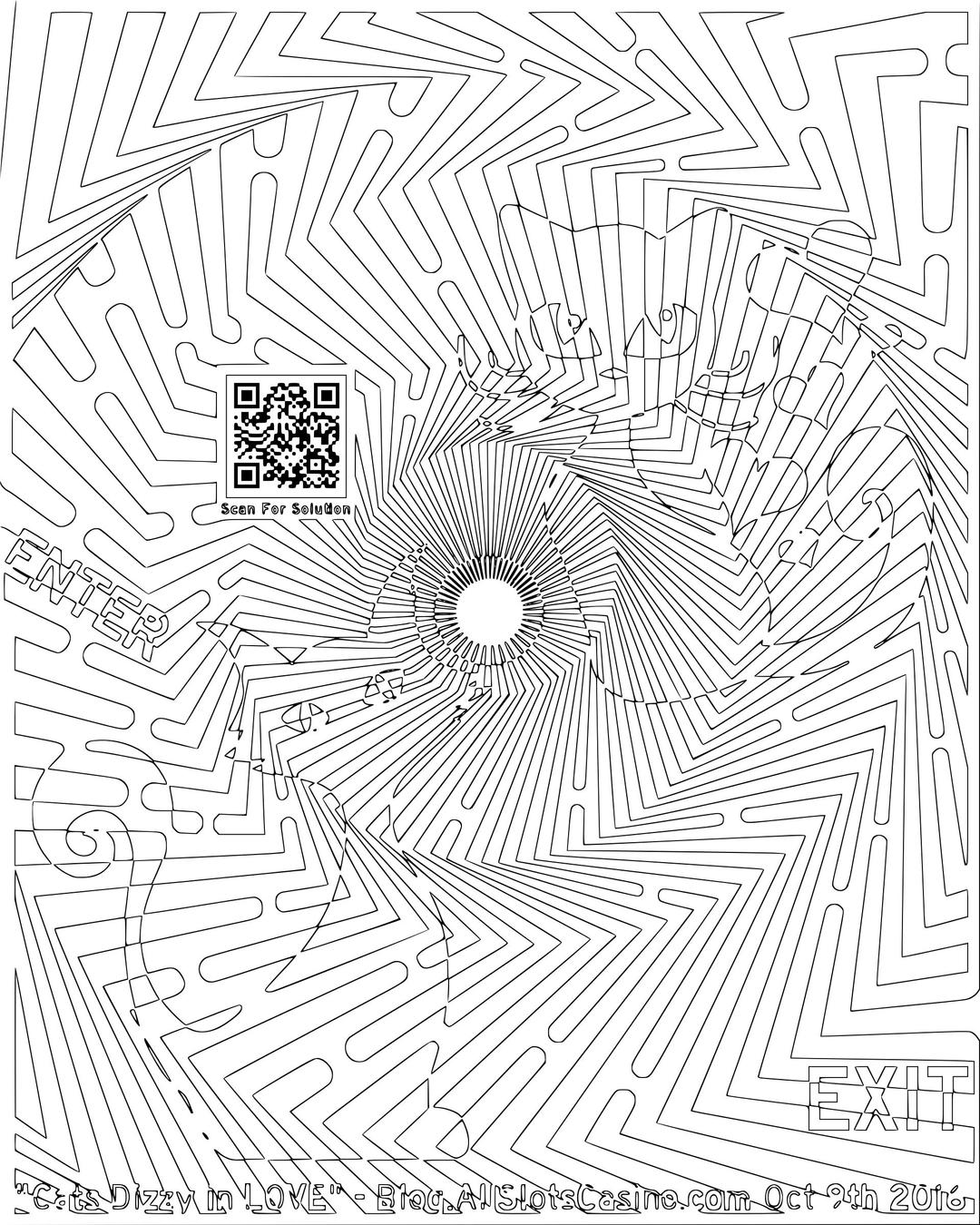 Coloring for Adults Maze png transparent