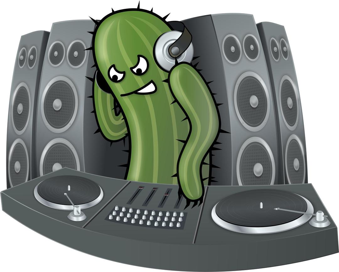 DJ Cactus png transparent