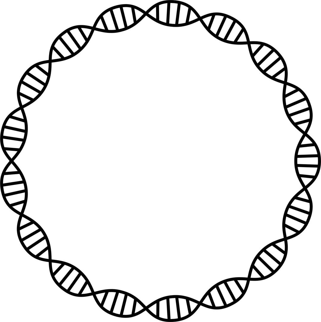 DNA Helix Frame png transparent