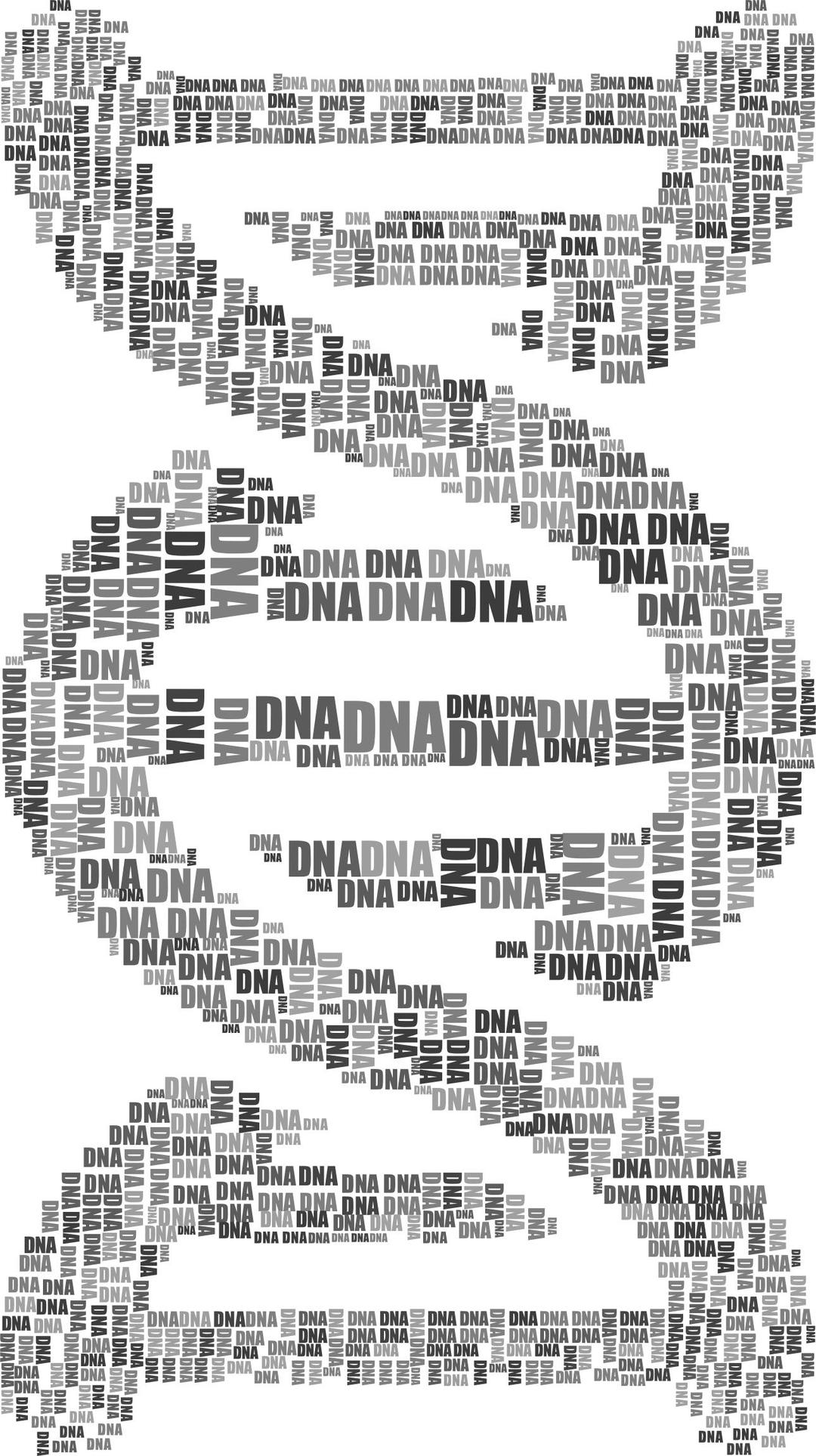 DNA Strand Word Cloud Typography Grayscale png transparent
