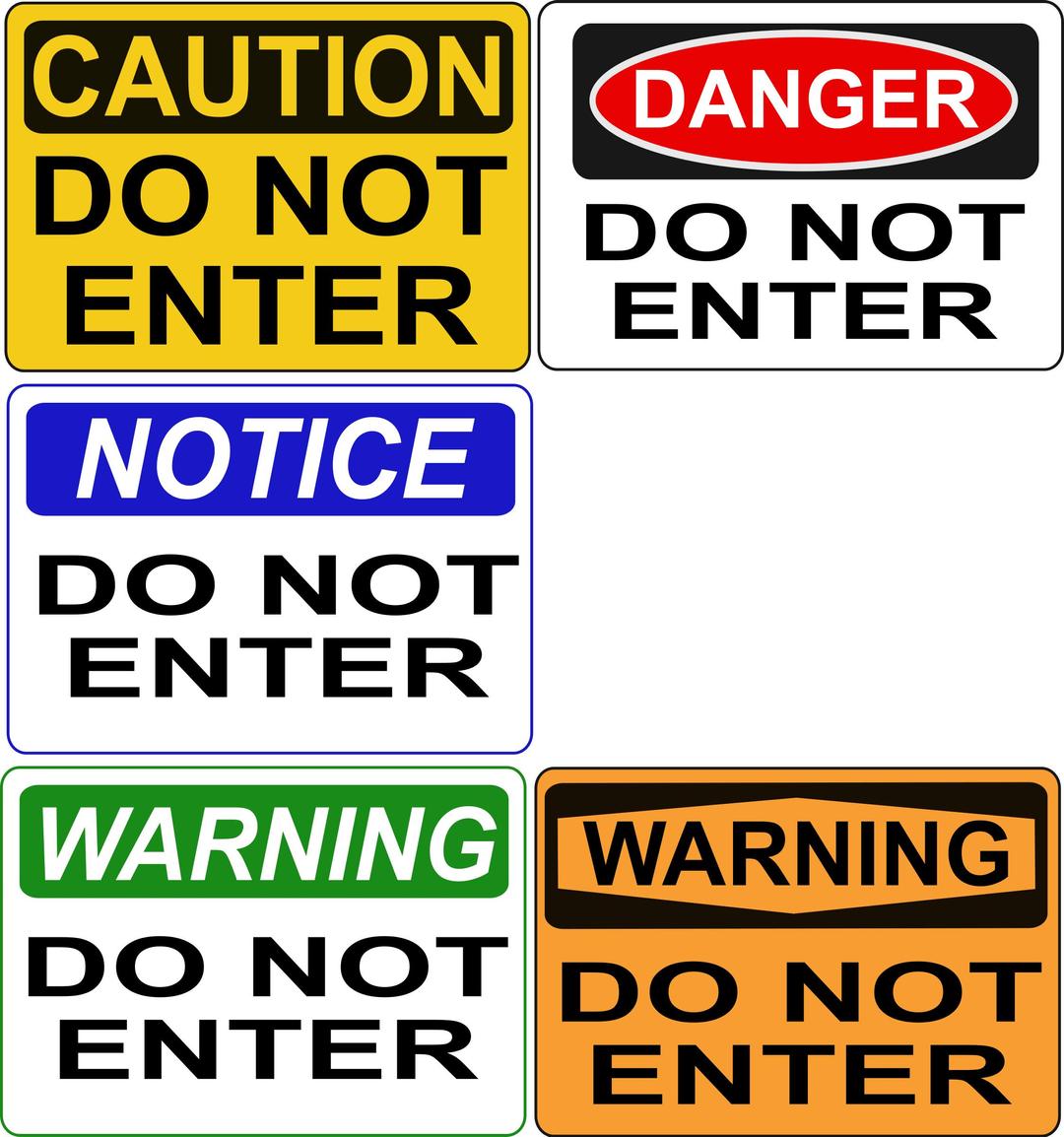 Do Not Enter signs png transparent