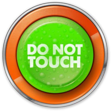 Do Not Touch Green:orange Button png transparent