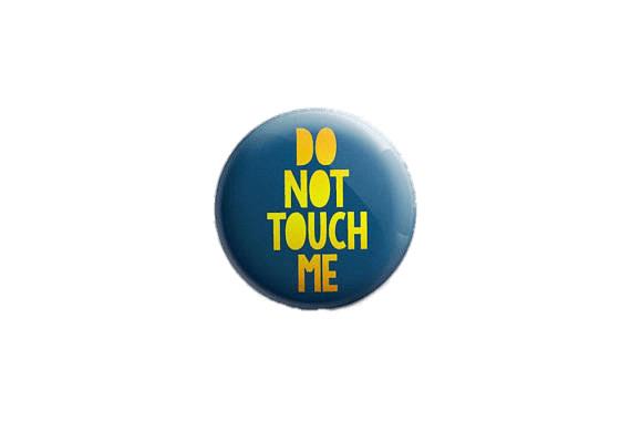Do Not Touch Me Button png transparent